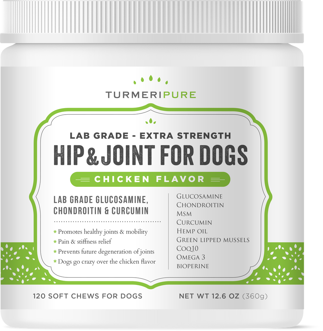 Lab Grade Glucosamine Chondroitin with Curcumin for Dogs